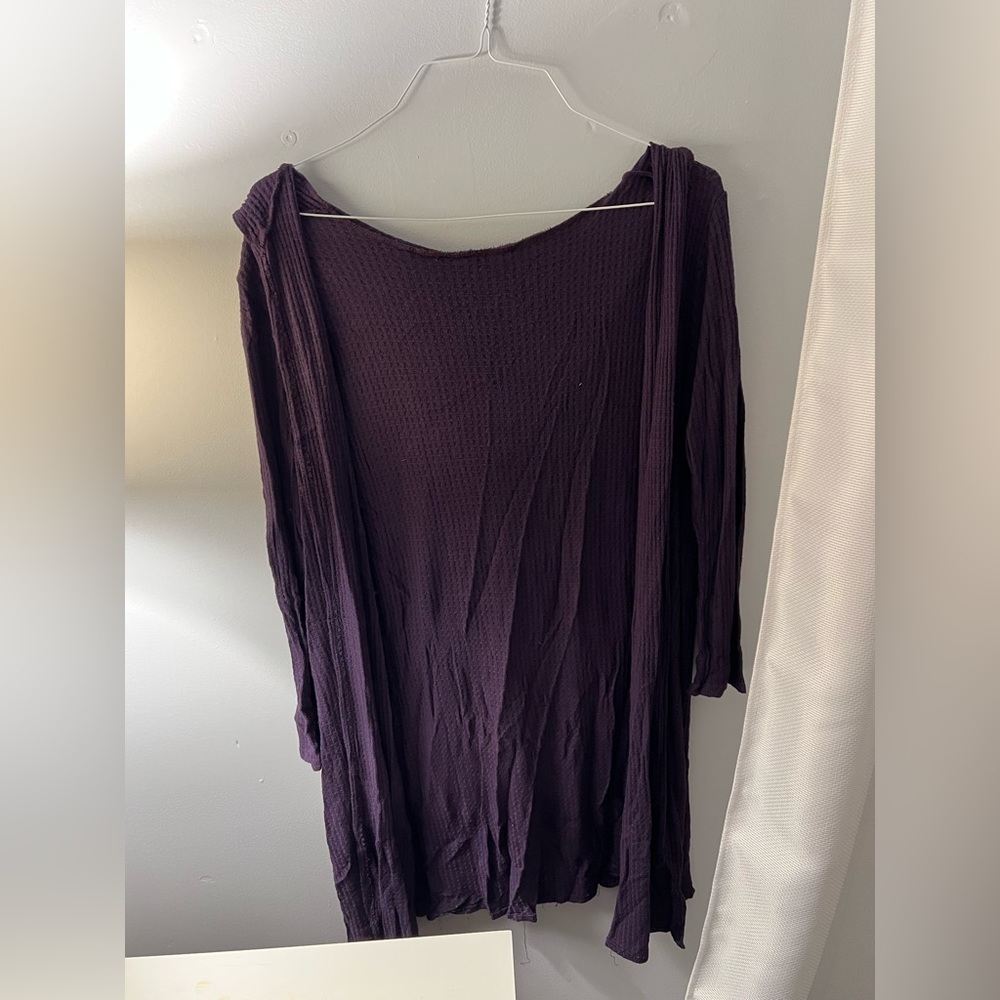 long hooded cardigan